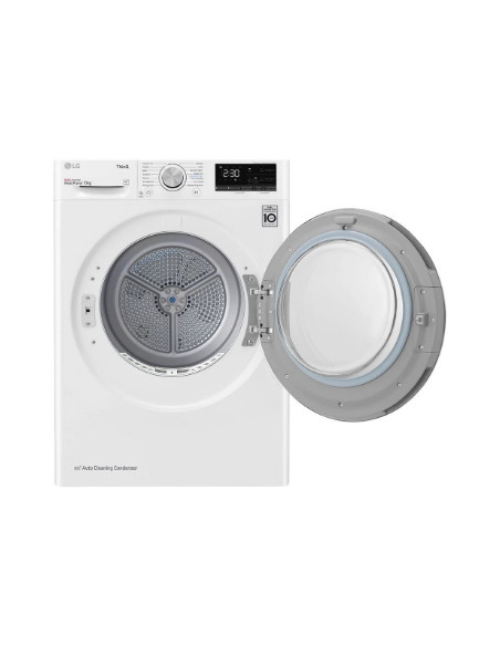 LG | Dryer Machine | RH80V3AV6N | Energy efficiency class D | Front loading | 8 kg | LED | Depth 69 cm | Wi-Fi | White