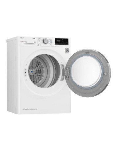 LG | Dryer Machine | RH80V3AV6N | Energy efficiency class D | Front loading | 8 kg | LED | Depth 69 cm | Wi-Fi | White
