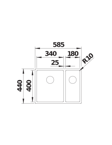 Plautuvė BLANCO CLARON 340/180-IF LI...
