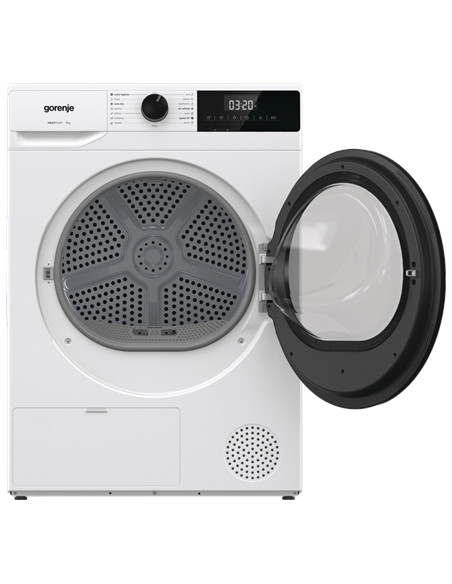 Gorenje Dryer Machine | D2HNE7E | Energy efficiency class E | Front loading | 7 kg | Heat pump | LED | Depth 51 cm | White