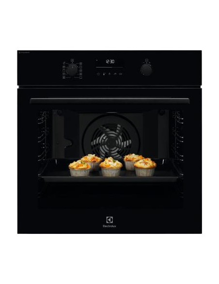 Juodos spalvos orkaitė Electrolux"SteamBake" EOD6P77WZ