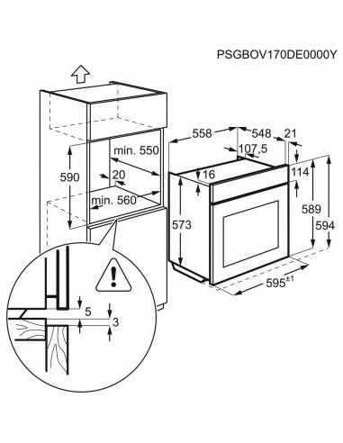 Juodos spalvos orkaitė Electrolux"SteamBake" EOD6P77WZ