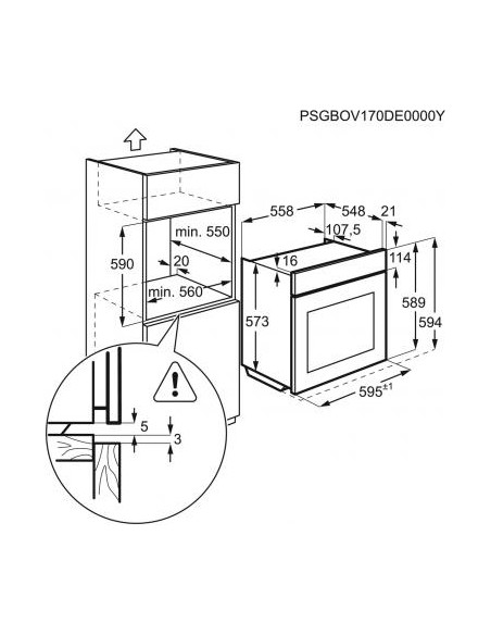 Juodos spalvos orkaitė Electrolux"SteamBake" EOD6P77WZ