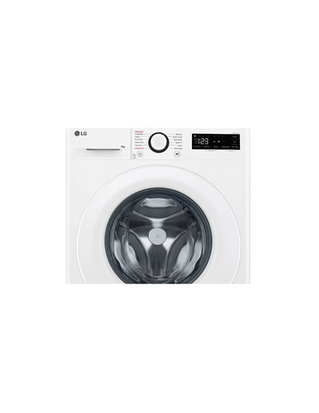 LG | Washing machine | F2WR508SWW | Energy efficiency class A | Front loading | Washing capacity 8 kg | 1200 RPM | Depth 47.5 cm
