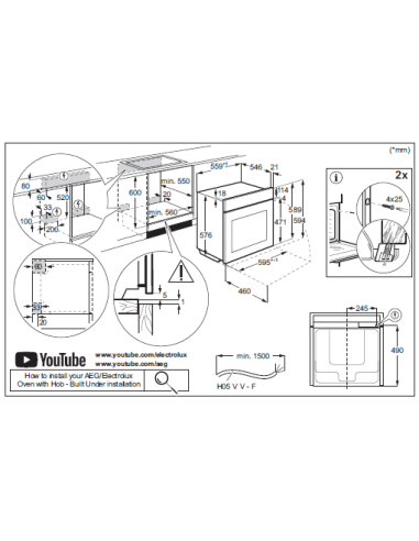 Orkaitė AEG NBE7P631AB
