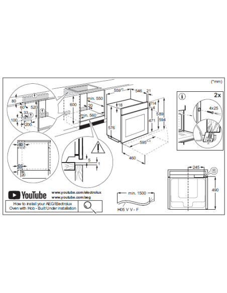 Orkaitė AEG NBE7P631AB