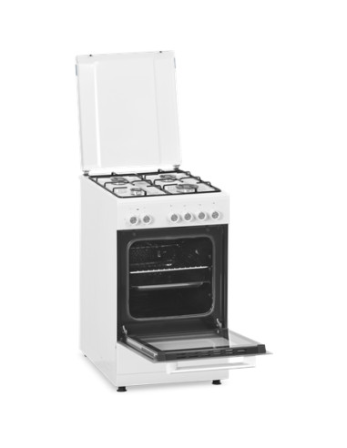 Simfer | Cooker | 5405SERBB | Hob type Gas | Oven type Electric | White | Width 50 cm | Electronic ignition | Depth 60 cm | 43 L