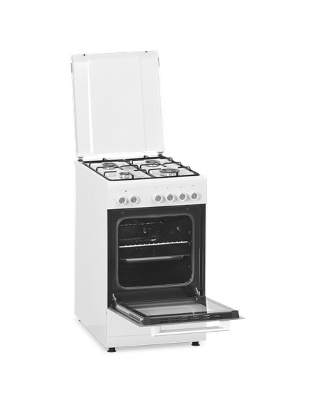 Simfer | Cooker | 5405SERBB | Hob type Gas | Oven type Electric | White | Width 50 cm | Electronic ignition | Depth 60 cm | 43 L