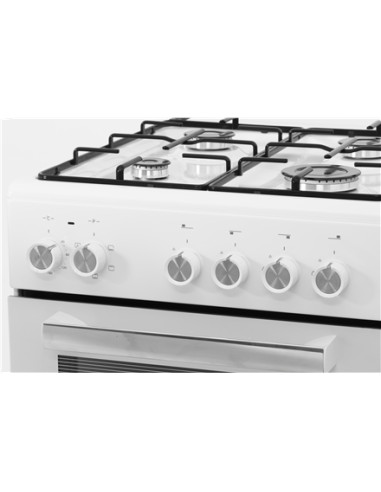 Simfer | Cooker | 5405SERBB | Hob type Gas | Oven type Electric | White | Width 50 cm | Electronic ignition | Depth 60 cm | 43 L