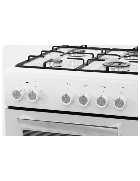 Simfer | Cooker | 5405SERBB | Hob type Gas | Oven type Electric | White | Width 50 cm | Electronic ignition | Depth 60 cm | 43 L