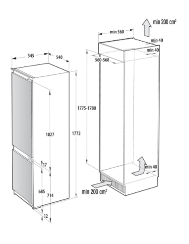 Šaldytuvas GORENJE NRKI517E42