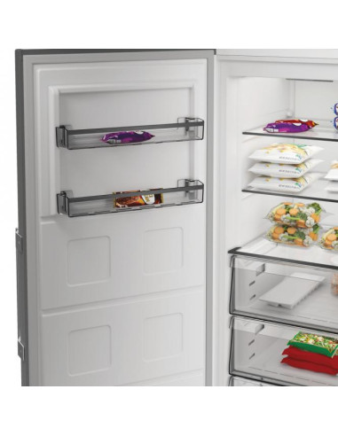 Sidabrinės spalvos šaldiklis Whirlpool WHMFF 6312 XP4