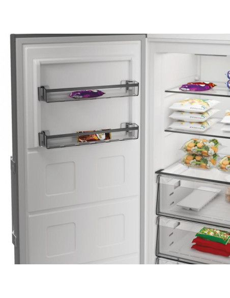 Sidabrinės spalvos šaldiklis Whirlpool WHMFF 6312 XP4