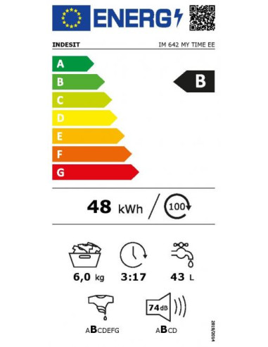 Skalbimo mašina Indesit IM 642 MY TIME EE