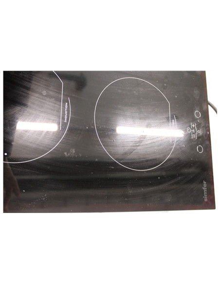 SALE OUT. | Simfer | Hob | H3.020.DEISP | Induction | Number of burners/cooking zones 2 | Touch | Timer | Black | USED, DIRTY, S