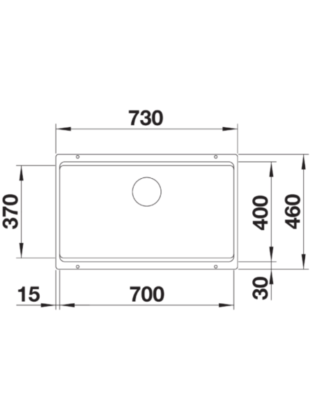 Plautuvė BLANCO ETAGON 700-U  Juoda | 527762