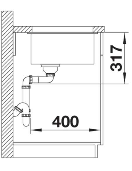 Plautuvė BLANCO ETAGON 700-U  Black | 527762