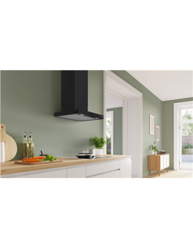 Bosch DWB65CC60 | Hood | Wall mounted | Energy efficiency class B | Width 59.8 cm | Mechanical | 594 m³/h | Matte black | LED
