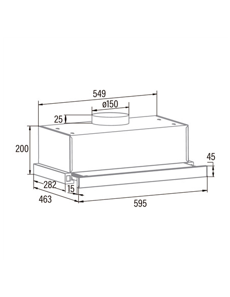 CATA | Hood | TFB-5160 X | Telescopic | Energy efficiency class C | Width 59.5 cm | 300 m³/h | Mechanical | CSLED | Stainless st