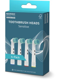 Dantų šepetėlio galvutės NORDIC QUALITY, tinka Oral-B , Sensitive 4vnt. / EB17S-P-4 / 2270011