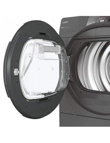 Antracito spalvos 47 cm gylio džiovyklė Candy RO4 H7A2TCERX-S