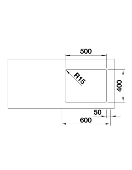 Plautuvė BLANCO QUATO 500-U BRUSHED O.AF | 528230