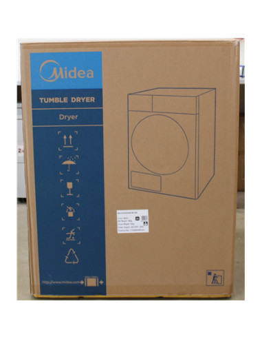 SALE OUT. | Midea Dryer Machine | MD205H80BW/W-BK | Energy efficiency class C | Front loading | 8 kg | LED | Depth 60 cm | White