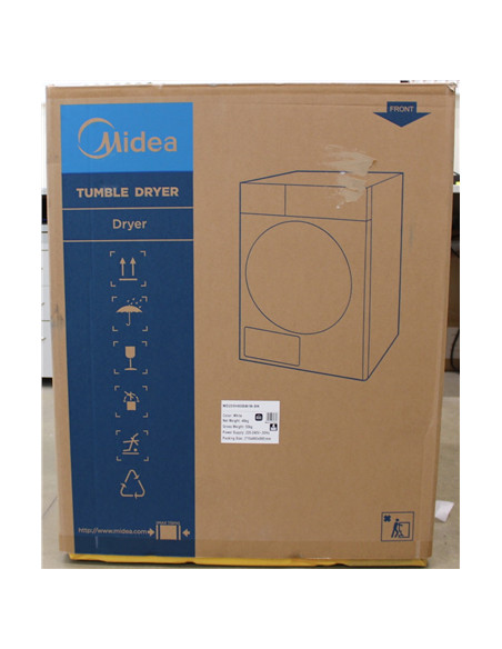 SALE OUT. | Midea Dryer Machine | MD205H80BW/W-BK | Energy efficiency class C | Front loading | 8 kg | LED | Depth 60 cm | White