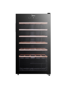 Midea Wine Cooler | MDRW150FGG22W | Energy efficiency class Class G | Free standing | Bottles capacity 34 | Black