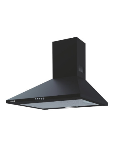 CATA | Hood | OMEGA 600 BK | Wall mounted | Energy efficiency class C | Width 60 cm | 645 m³/h | Mechanical | LED | Black