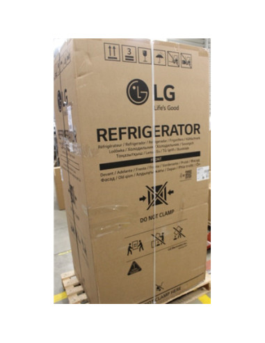 SALE OUT. LG GSGV81PYLL Refrigerator, Free-standing, Side by Side, E, Height 1.79 m, Net fridge 416 L, Net freezer 190 L, Silver
