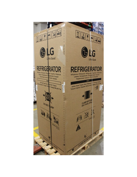 SALE OUT. LG GSGV81PYLL Refrigerator, Free-standing, Side by Side, E, Height 1.79 m, Net fridge 416 L, Net freezer 190 L, Silver