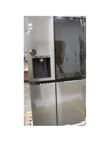 SALE OUT. LG GSGV81PYLL Refrigerator, Free-standing, Side by Side, E, Height 1.79 m, Net fridge 416 L, Net freezer 190 L, Silver