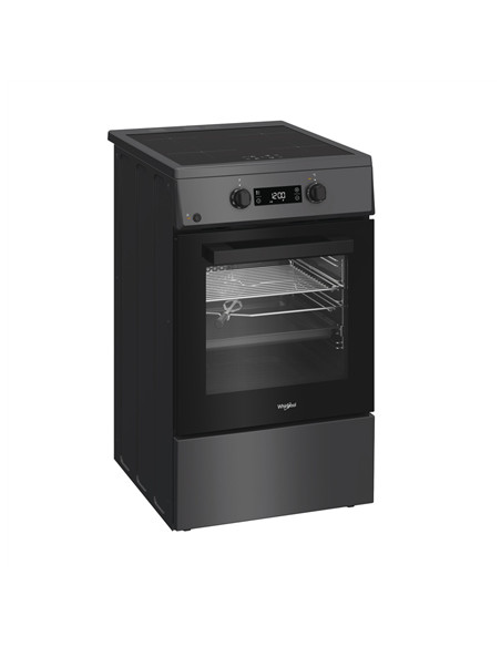 Whirlpool Cooker | W5I8LCSTA | Hob type Induction | Oven type Electric | Anthracite | Width 50 cm | Depth 60 cm | 60 L