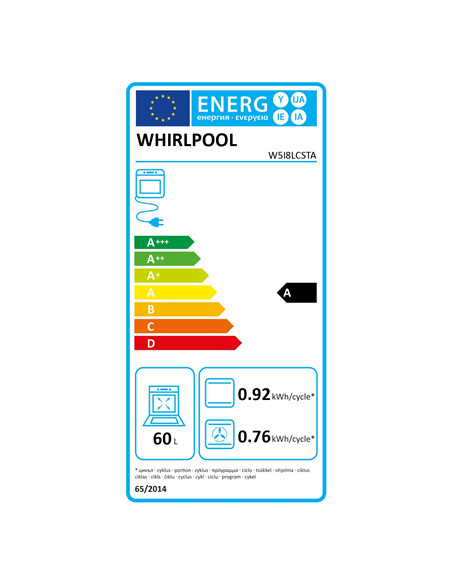 Whirlpool Cooker | W5I8LCSTA | Hob type Induction | Oven type Electric | Anthracite | Width 50 cm | Depth 60 cm | 60 L