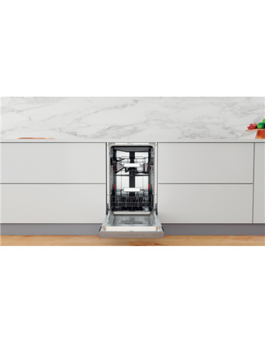 Whirlpool Dishwasher | WSBO 3O34 PF X | Built-in | Width 45 cm | Number of place settings 10 | Number of programs 8 | Energy eff