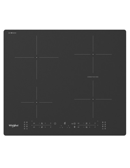 Whirlpool WB B8360 NE BM | Hob | Induction | Number of burners/cooking zones 4 | Electronic | Black | Timer