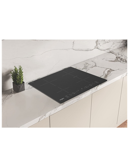 Whirlpool WB B8360 NE BM | Hob | Induction | Number of burners/cooking zones 4 | Electronic | Black | Timer