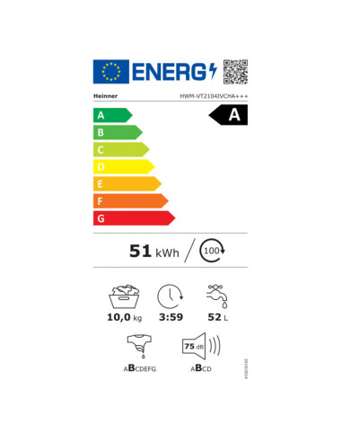 Skalbimo mašina HWM-VT2104IVCHA+++ HEINNER