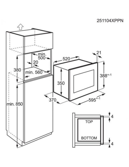 Įmontuojama mikrobangų krosnelė Electrolux LMS4253TBX