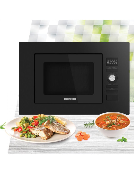 Įmontuojama mikrobangų krosnelė 800W, 20L HMW-MDBI20GDBK HEINNER
