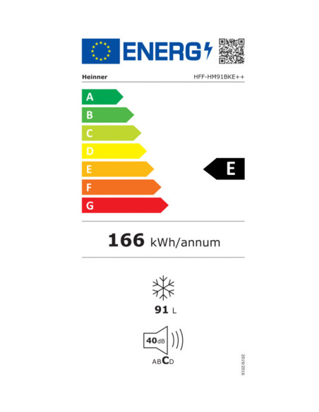 Šaldiklis HFF-HM91BKE++ HEINNER