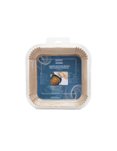 Kepimo popierius karšto oro gruzdintuvėms NORDIC QUALITY, kvadratinis, 50vnt, L / GS1212 / 2360042