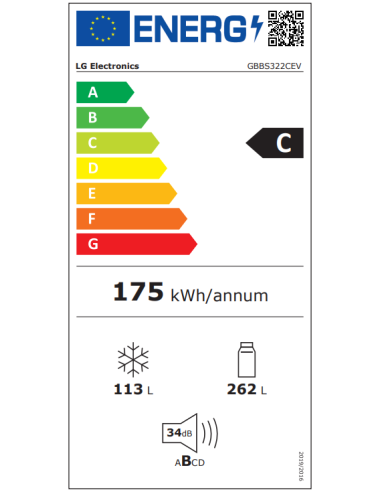 Šaldytuvas LG GBBS322CEV