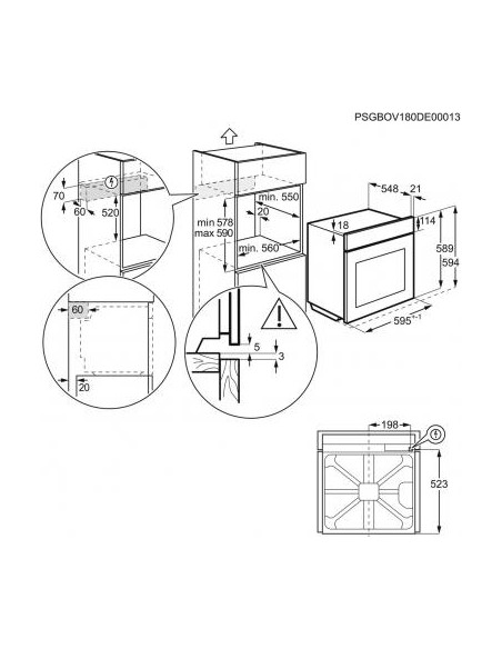 Juodos spalvos orkaitė Electrolux EOD5C50Z