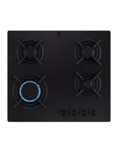 Dujinė kaitlentė ant juodo matinio stiklo Electrolux KGG643723L