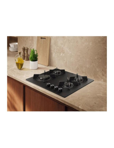 Dujinė kaitlentė ant juodo matinio stiklo Electrolux KGG643723L