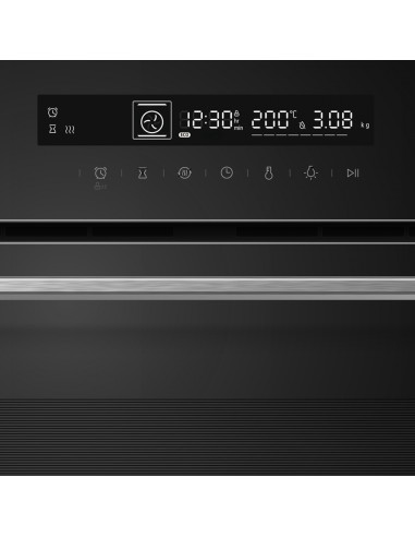 Įmontuojama 72L orkaitė su savaiminio išsivalymo funkcija, HBO-M7212GCDRP-GBK HEINNER